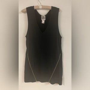 Prairie Underground Black Dress with zippers
